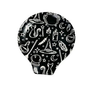 NEW Prima Design HALLOWEEN BLACK & WHITE WITCHY SPOON REST